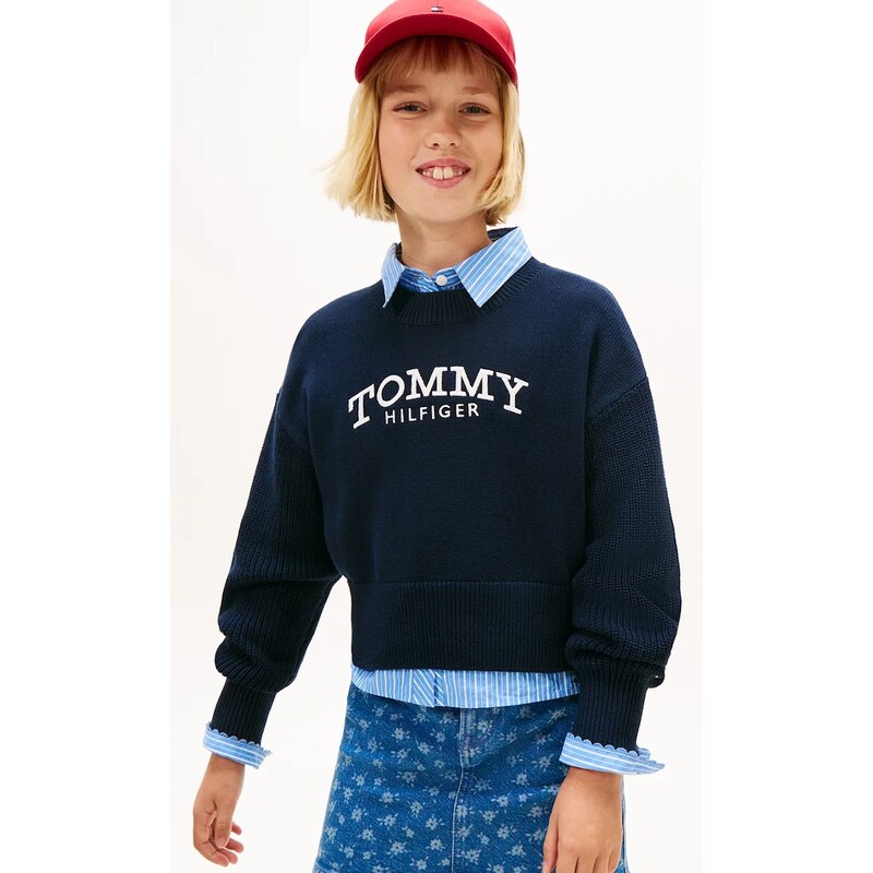 Tommy Hilfiger Dětský bavlněný svetr Tommy Hilfiger