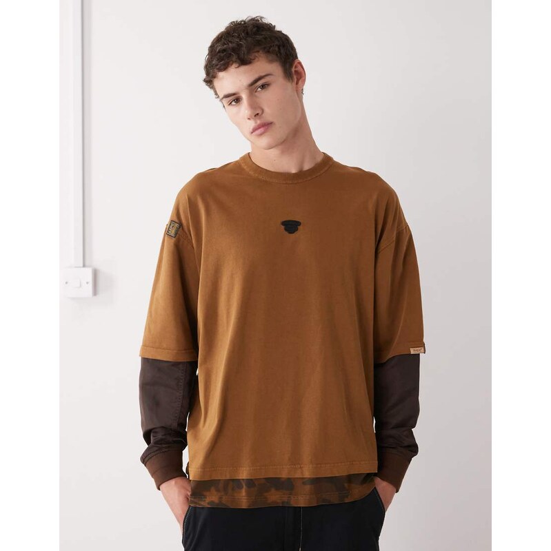 Aape by A Bathing Ape oversized double layer long sleeve t-shirt