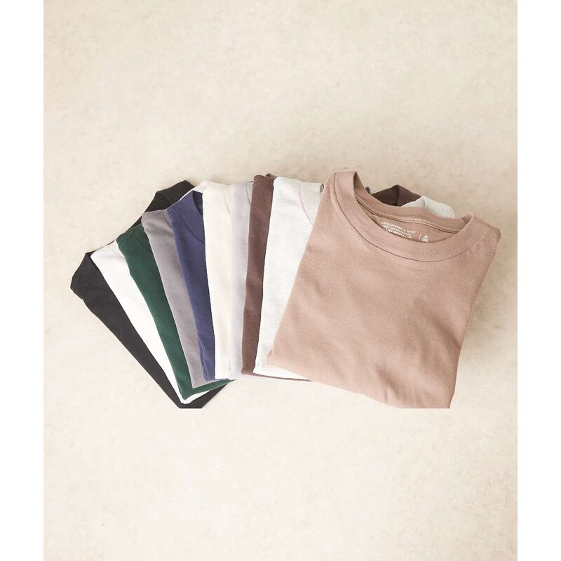 Abercrombie & Fitch 10 pack essential t-shirt in multi neutral 110637254