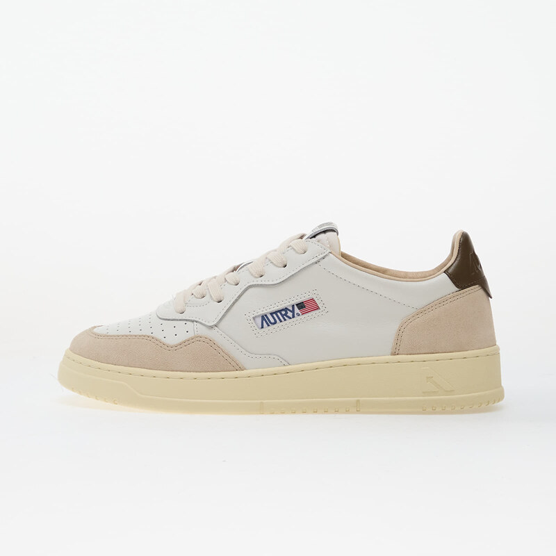 Autry Medalist Low Man Leat/ Suede White/ Teak 110638805