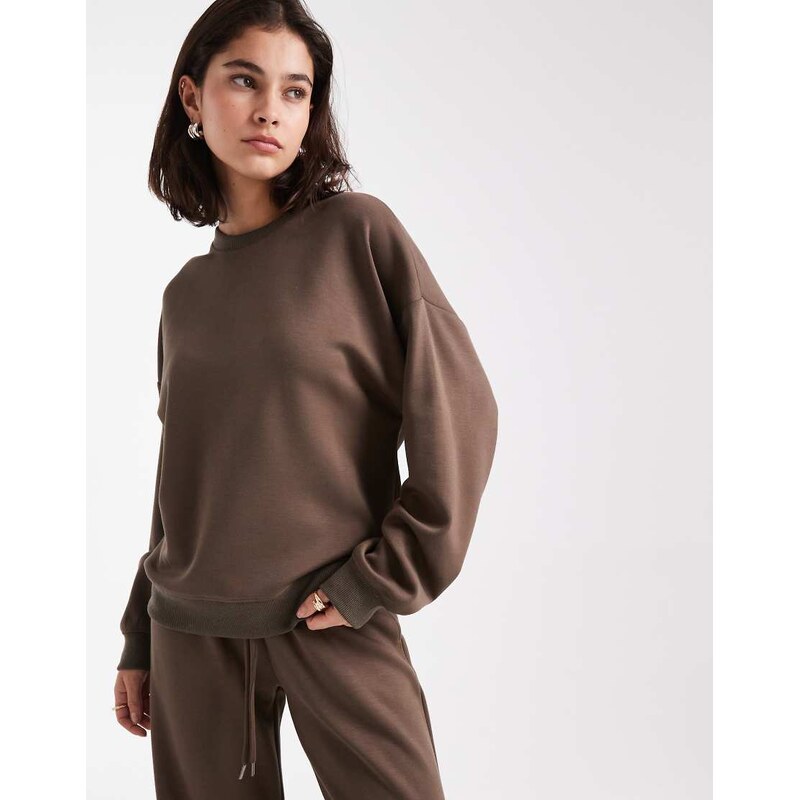 Brave Soul scuba-style sweatshirt in taupe-Neutral