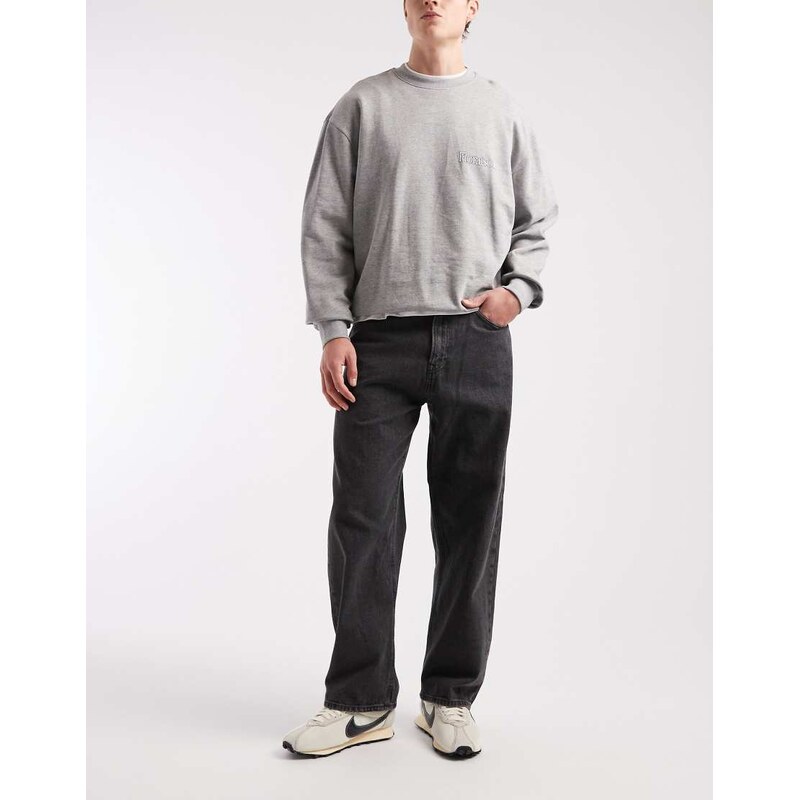 JJ Rebel Leo baggy jean in washed black-Grey