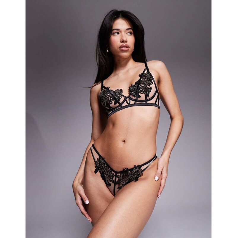 Ann Summers Enticement thong in black 110639001