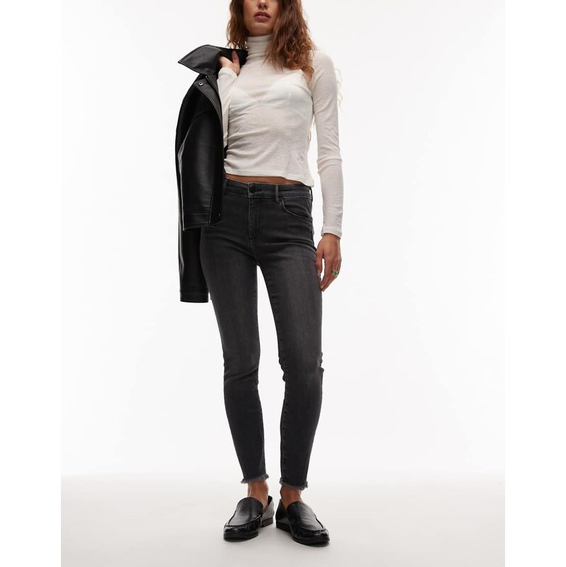 AllSaints Miller skinny denim jeans in washed black