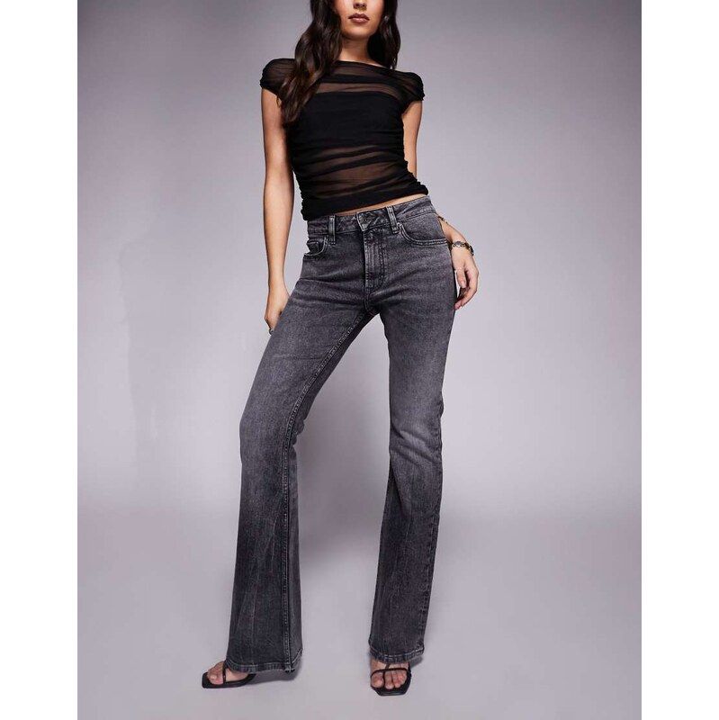 ASOS DESIGN bootcut flare jeans in grey