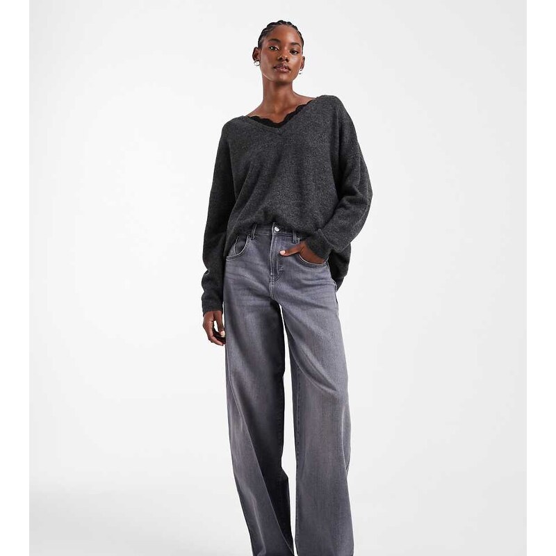 ONLY Tall Tamy barrel jeans in grey denim 110435107