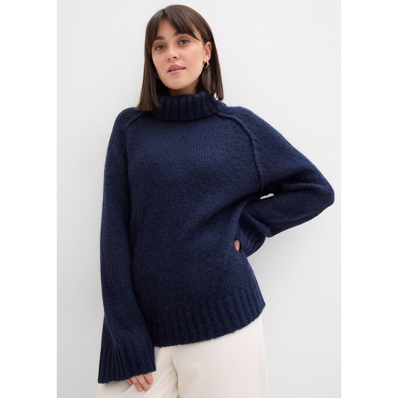 bonprix Oversize svetr ze silnější pleteniny modrá Žena 114427301