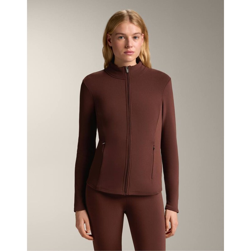 OYSHO Long super extra warm technical jacket in burgundy-Red