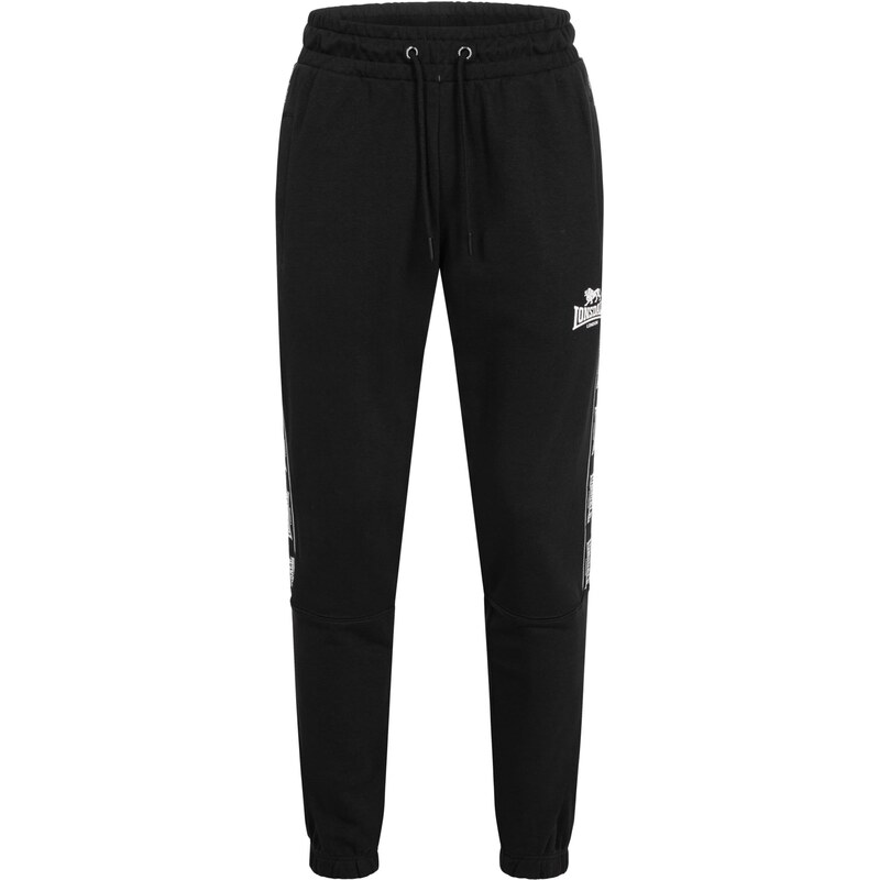 LONSDALE Sportovní kalhoty Grutness černá / bílá