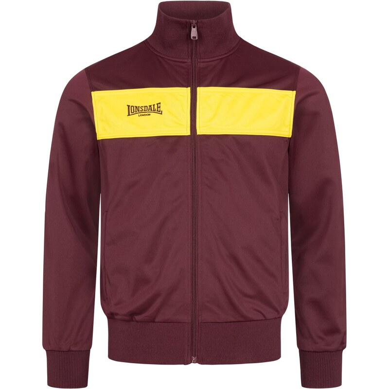 LONSDALE Sportovní bunda Alnwick žlutá / burgundská červeň