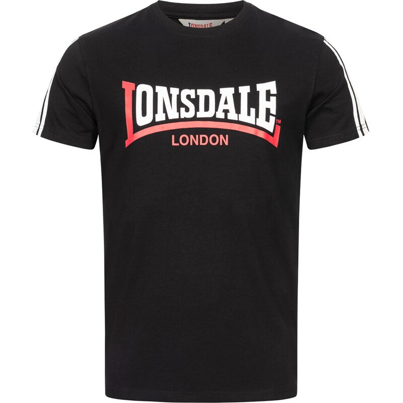 LONSDALE Tričko Elphin grenadina / černá / bílá