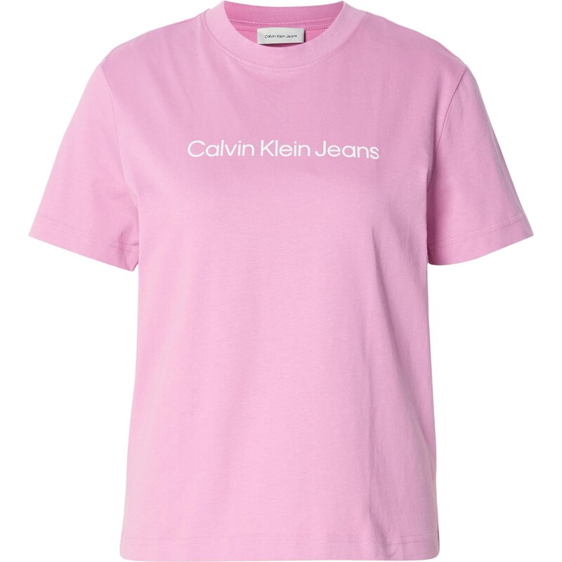 Calvin Klein Jeans Tričko růžová / bílá