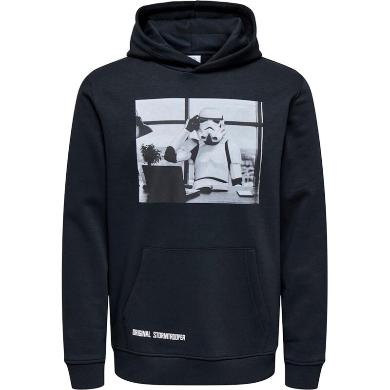 Only & Sons Mikina ONSSTORMTROOPER světle šedá / černá