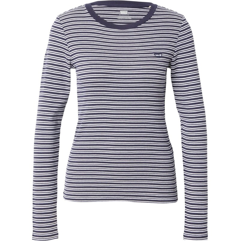 LEVI'S  Tričko 'Essential Housemark Long Sleeve Tee' námořnická modř / bílá