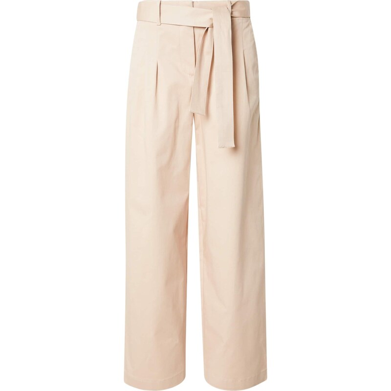 Calvin Klein Jeans Kalhoty se sklady v pase cappuccino