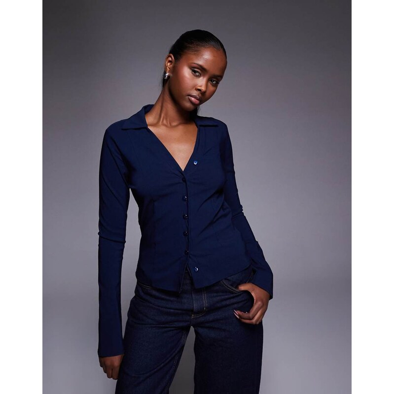 Fashionkilla exclusive bengaline flare sleeve fitted shirt in