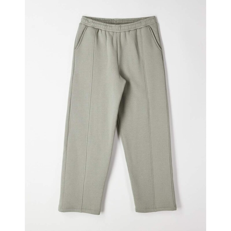 ASOS DESIGN co-ord wide leg jogger in beige-Neutral