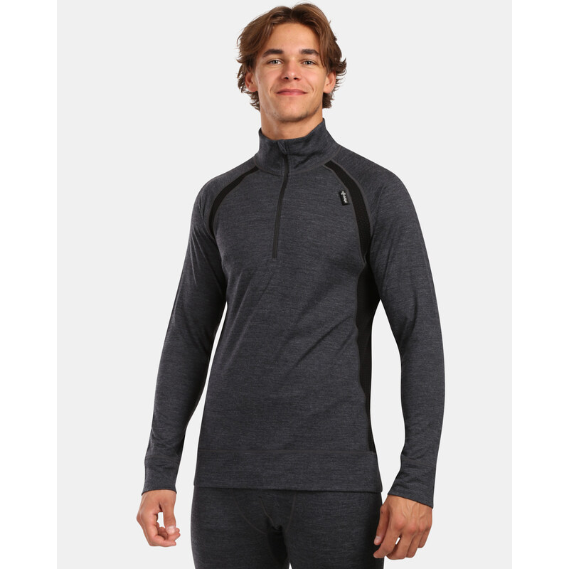 Pánské termo triko s dlouhým rukávem z MERINO WOOL Kilpi JAGER-M