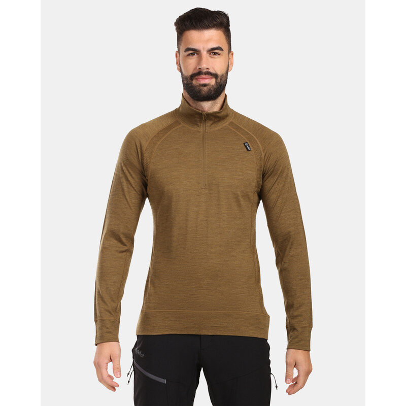 Pánské termo triko s dlouhým rukávem z MERINO WOOL Kilpi JAGER-M