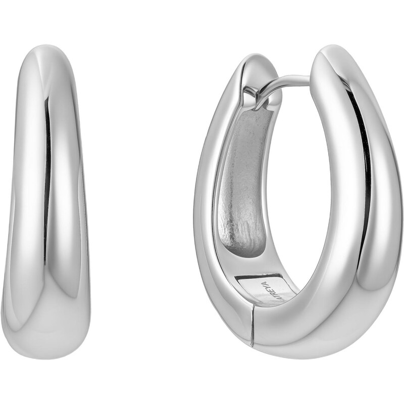 Atreya Stříbrné kruhové náušnice Bold Oval Hoops - Prémiová edice 110665624