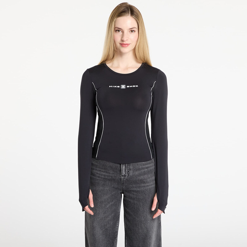 Top Nike Sportswear Shox Womens Long-Sleeve Top Black/ Black M 110668520