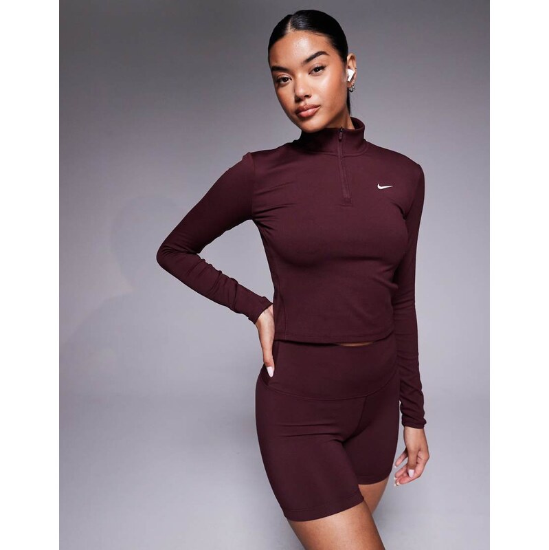 Nike Training Nike One Training half zip fitted long sleeve top