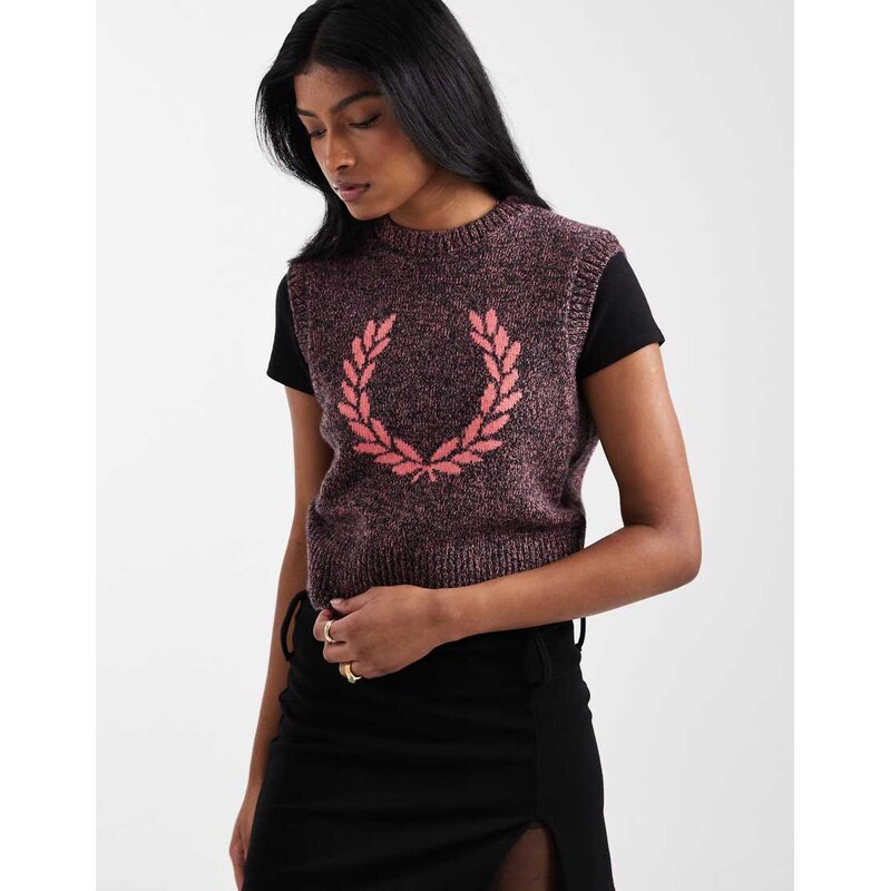 Fred Perry marl jumper in multi 110670854