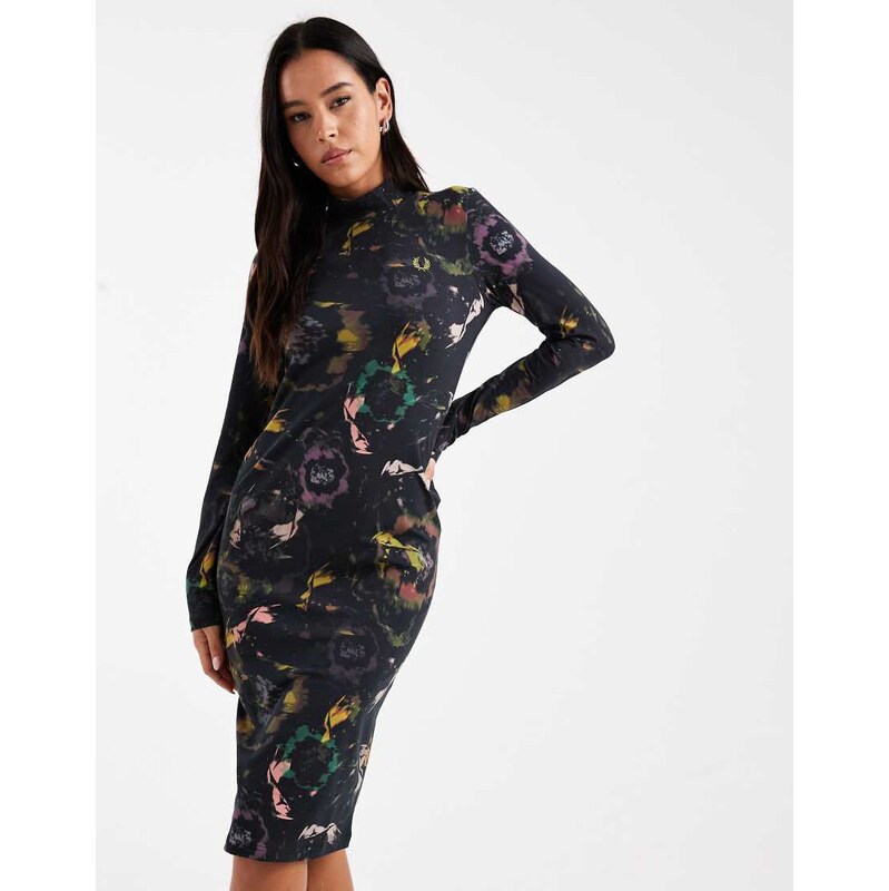 Fred Perry floral dress in black 110670855