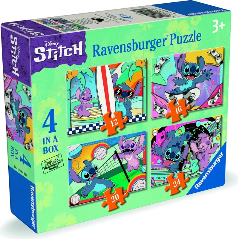 Ravensburger Puzzle Disney Stitch 4 v 1 12,16,20 a 24 dílků - GLAMI.cz
