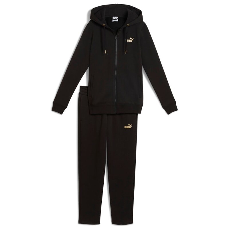 Puma Metallic Hooded Sweat Suit FL op black