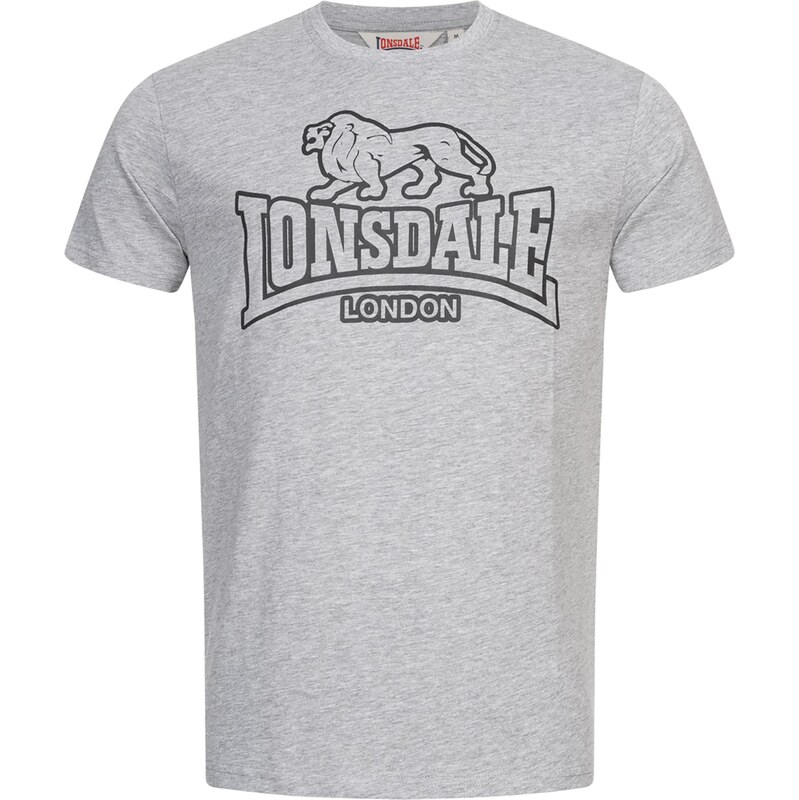LONSDALE Tričko Allanfearn šedý melír / černá