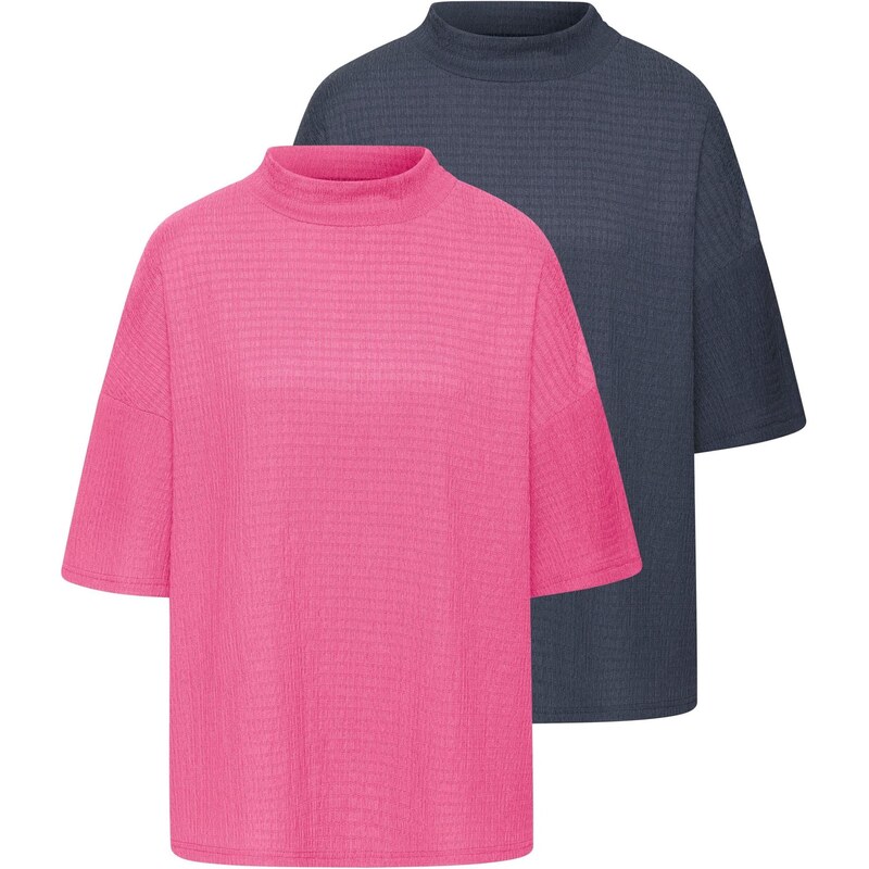 LASCANA Tričko námořnická modř / pink