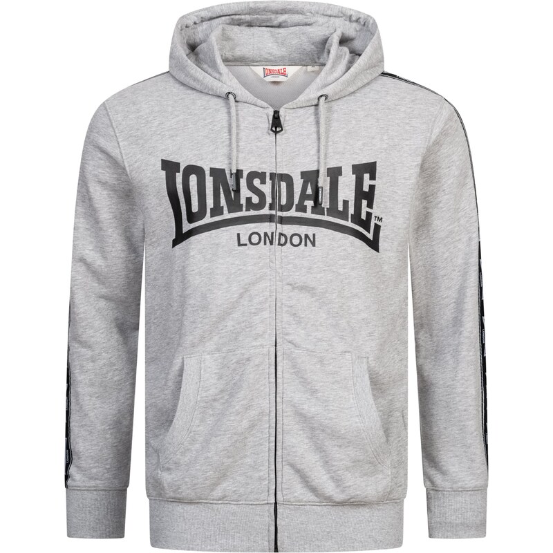 LONSDALE Mikina BIGTON šedá / černá