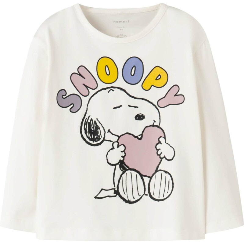 NAME IT Tričko NMFDREMA SNOOPY žlutá / bledě fialová / černá /