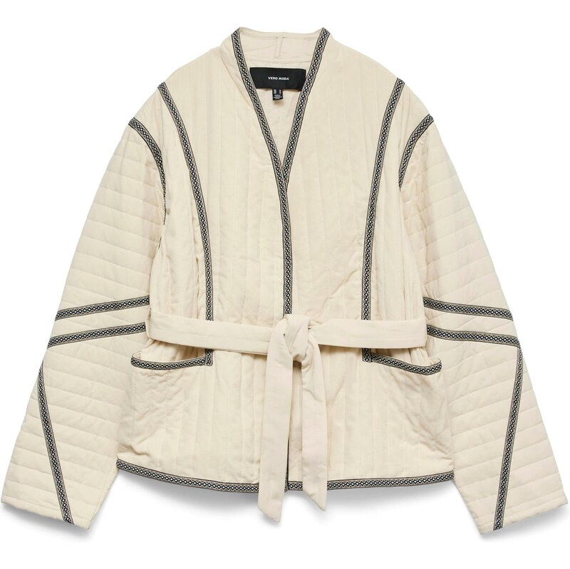 VERO MODA Přechodná bunda VMJANE béžová / hnědá / černá 110676045