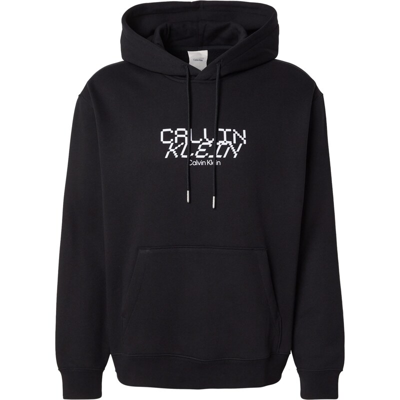 Calvin Klein Mikina černá / bílá