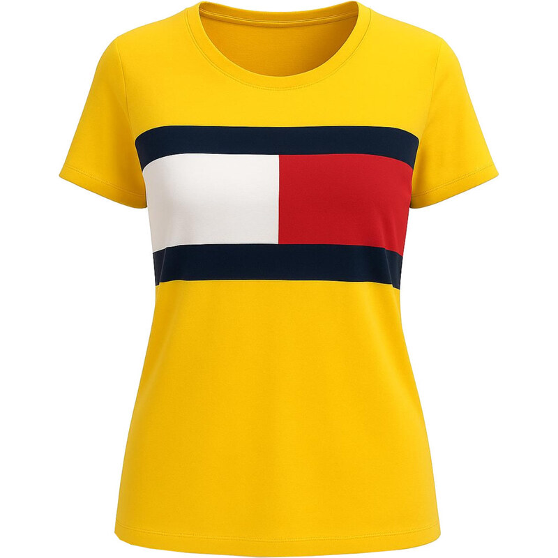 Tommy Hilfiger dámské tričko Essential Logo crwe yellow VELIKOST