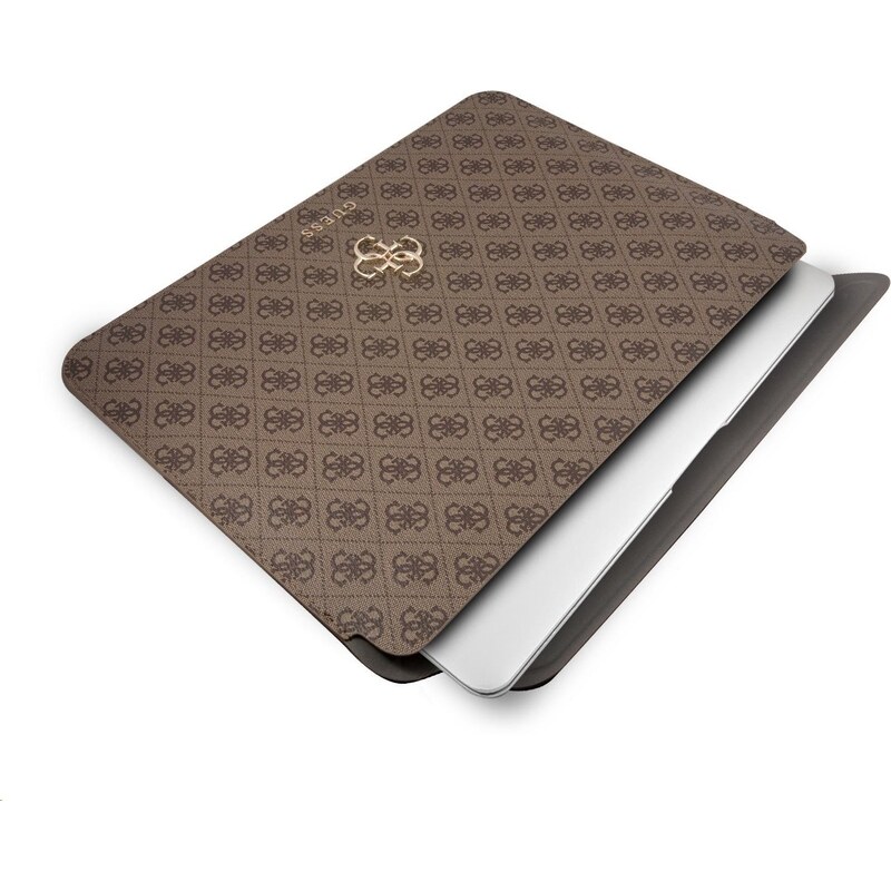 Rukáv Guess GUCS13G4GFBR 13" hnědý 4G Big Logo