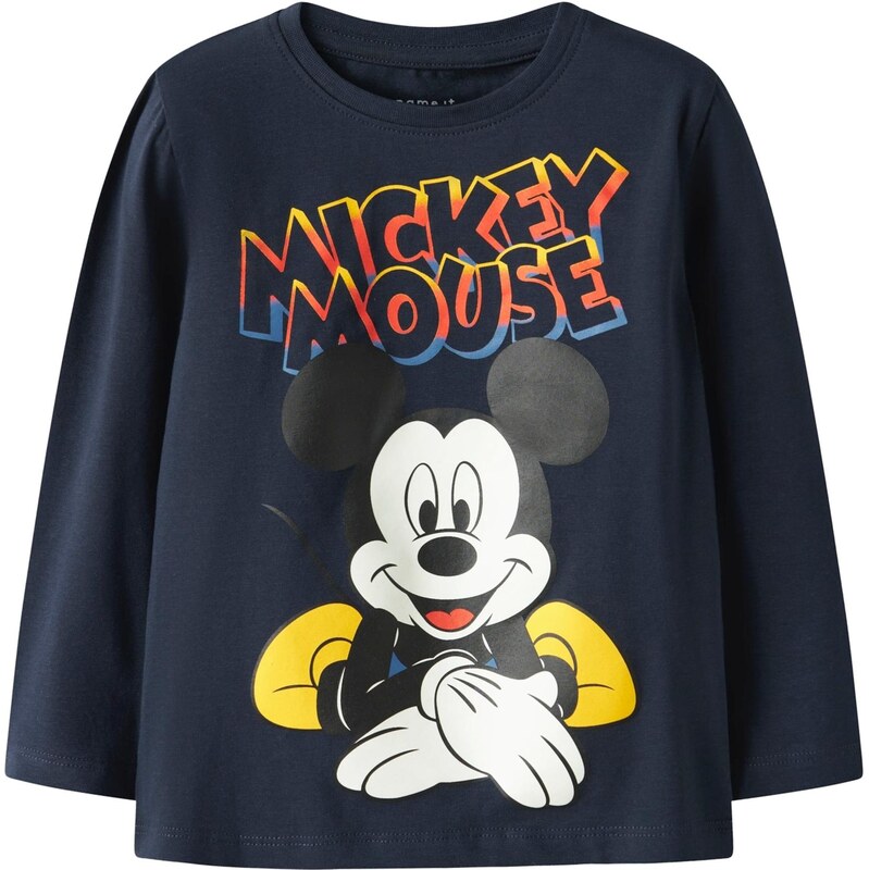 NAME IT Tričko NMMDAZE MICKEY námořnická modř / žlutá / černá