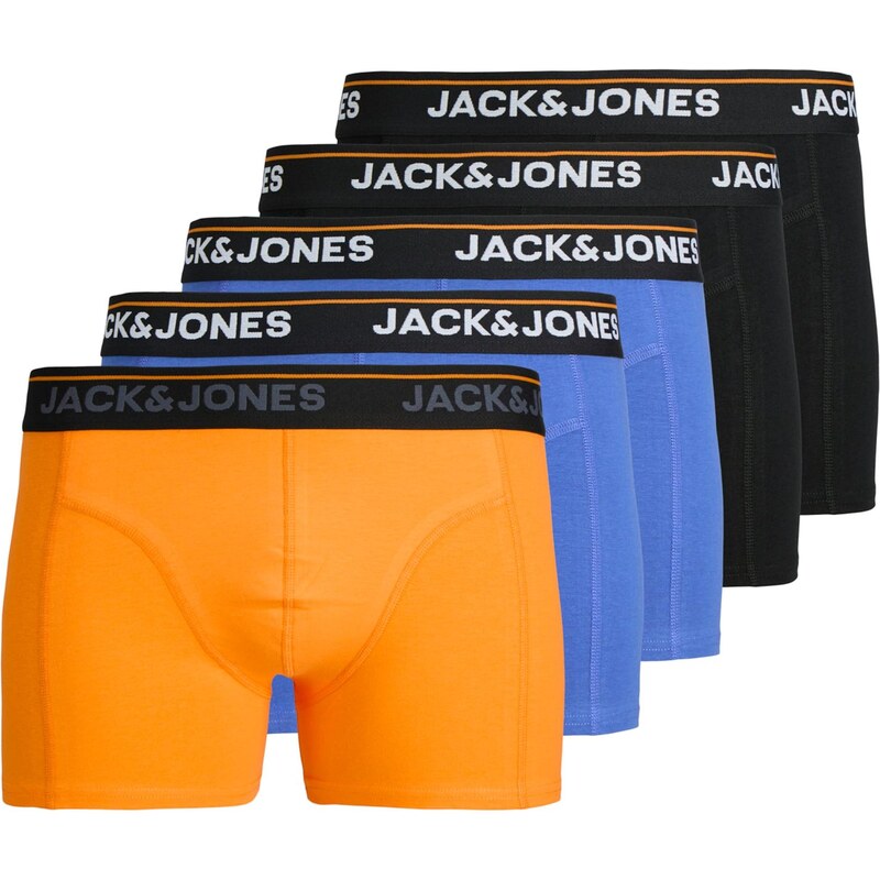 JACK & JONES Boxerky Jactheodore modrá / oranžová / černá / bílá