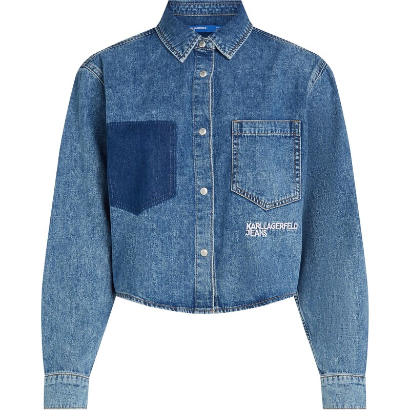 KARL LAGERFELD JEANS Halenka modrá / bílá