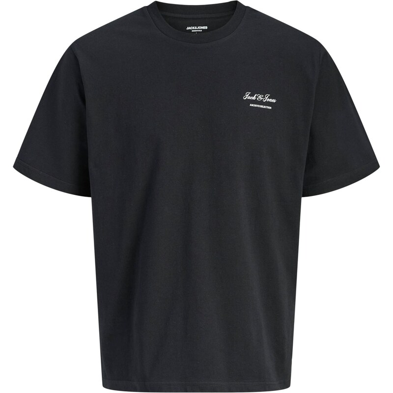 JACK & JONES Tričko JJEARCHIVE černá / bílá