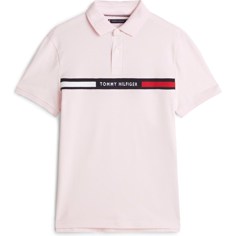 TOMMY HILFIGER Tričko růžová / červená / černá