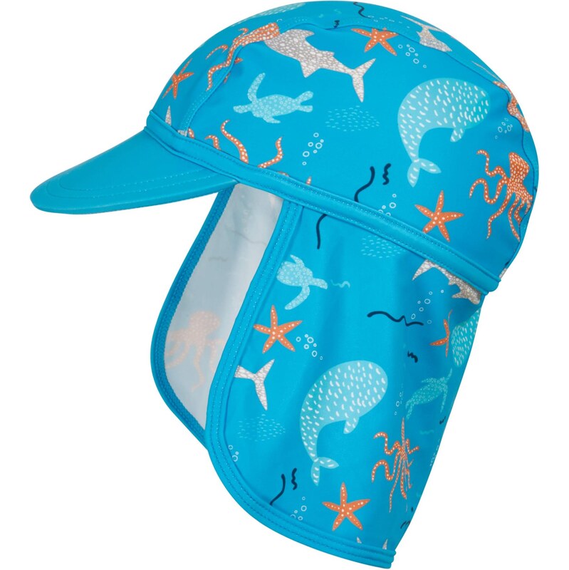 PLAYSHOES Čepice Sea Animals nebeská modř / oranžová / bílá