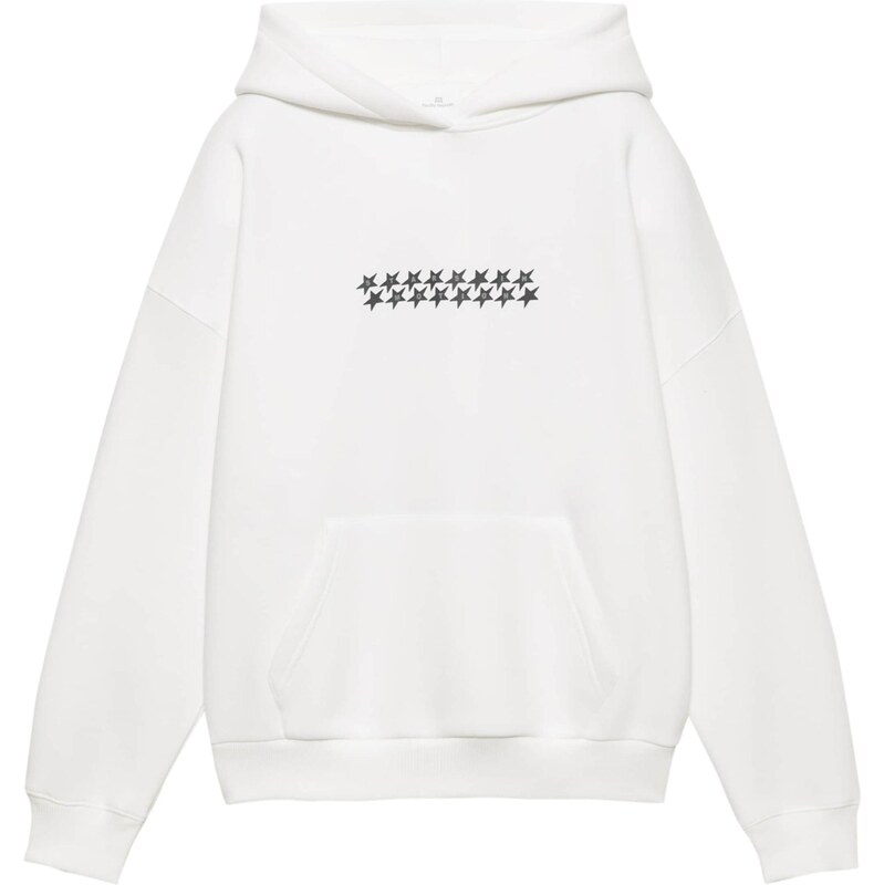 Pull&Bear Mikina PACIFIC světle šedá / tmavě šedá / černá / bílá 110703621