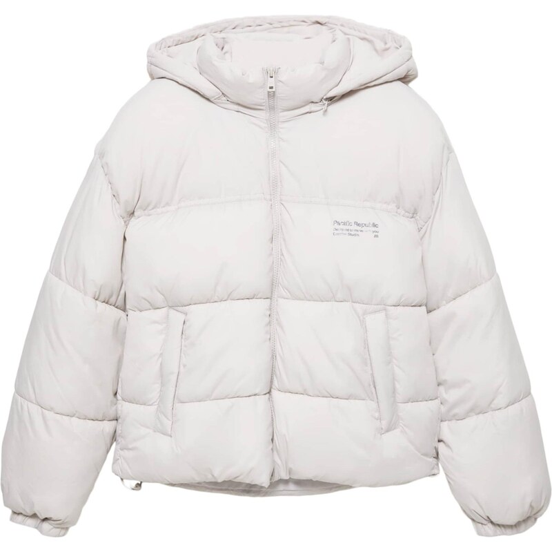 Pull&Bear Zimní bunda PACIFIC bílá