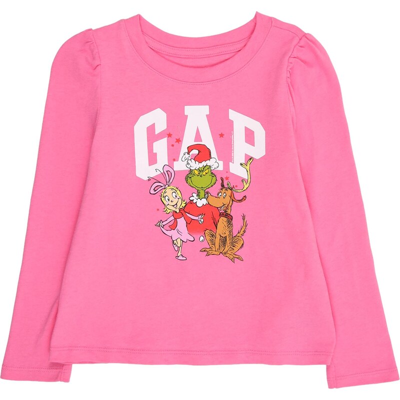 GAP Tričko kiwi / světle růžová / červená / bílá