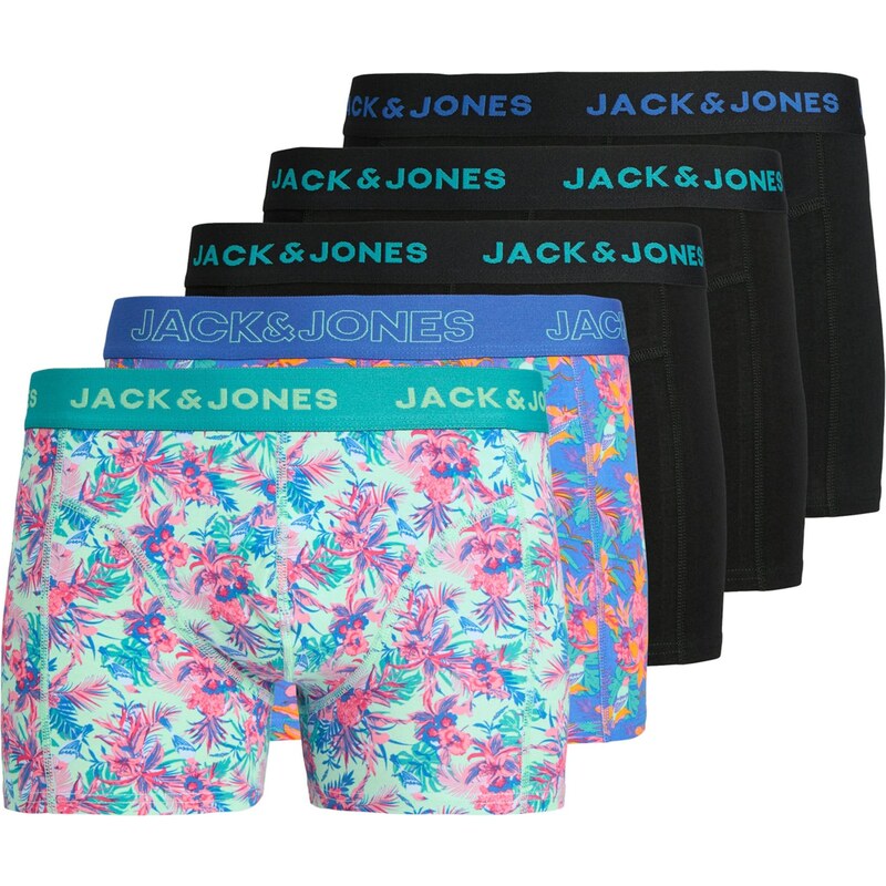 JACK & JONES Boxerky JACExotic světlemodrá / oranžová / růžová /