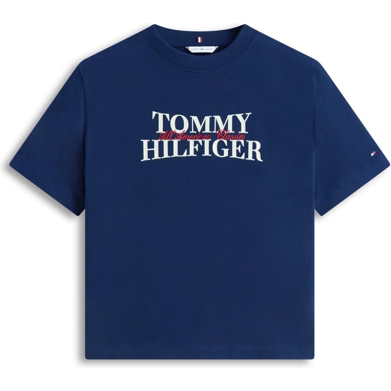 TOMMY HILFIGER Tričko CLASSIC námořnická modř / jasně červená /