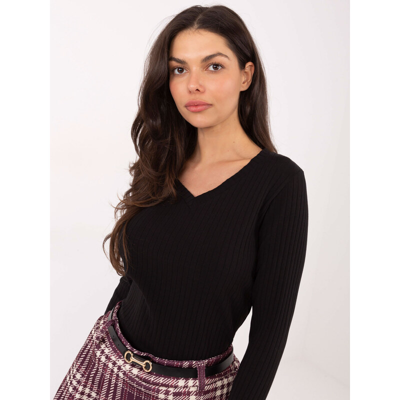 RUE PARIS Blouse-RV-BZ-A1054.34-black